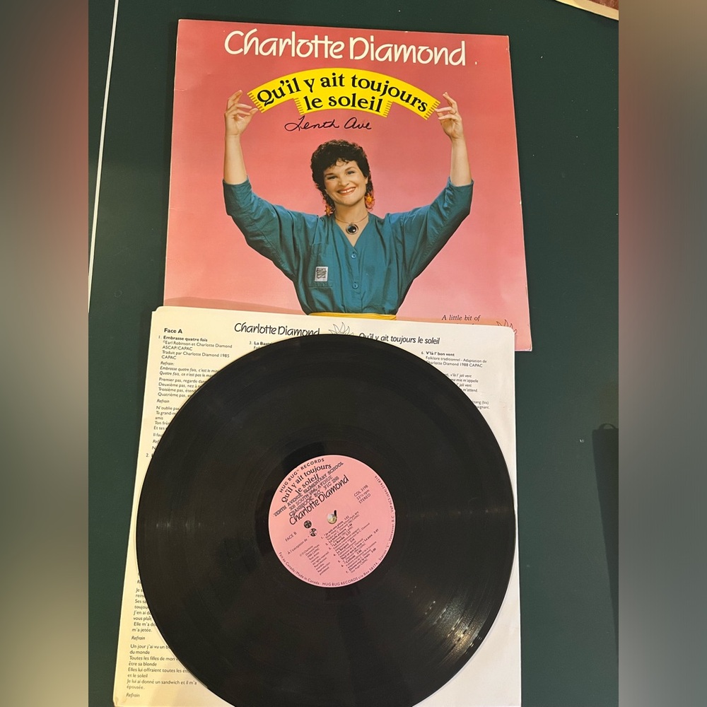 Charlotte Diamond French Kids Vinyl LP Qu’il y ait toujours le soleil Rare Retro